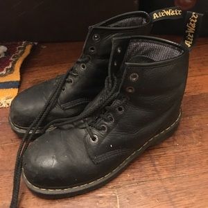 Dr martens original black steel toe boots